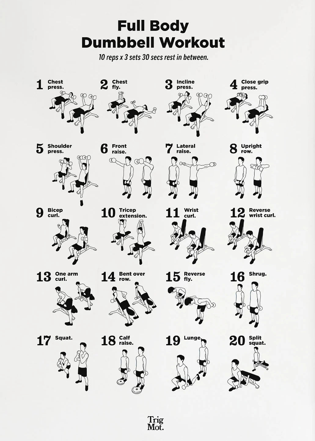 Dumbbell Gym Chart Poster Prints Fitness Workout Training Exercise Canvas Painting Black White Art Home Decor Cuadros
