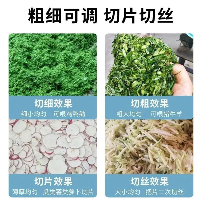 Household Electric Forage Chopper, Small Feed Grinding Machine for Cattle, Sheep, Chicken & Pig Breeding, Efficient Hay Shredder
