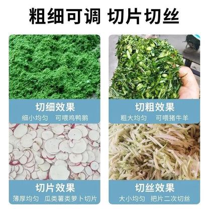 Household Electric Forage Chopper, Small Feed Grinding Machine for Cattle, Sheep, Chicken & Pig Breeding, Efficient Hay Shredder