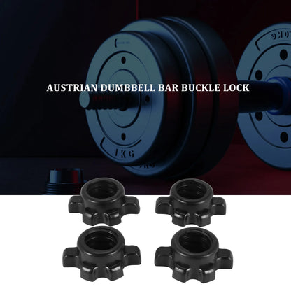 4Pcs Dumbbell Bar Nut Barbells Spin Screw Clamp Dumbell Weight Lifting Fitness Equipments Accessories A005