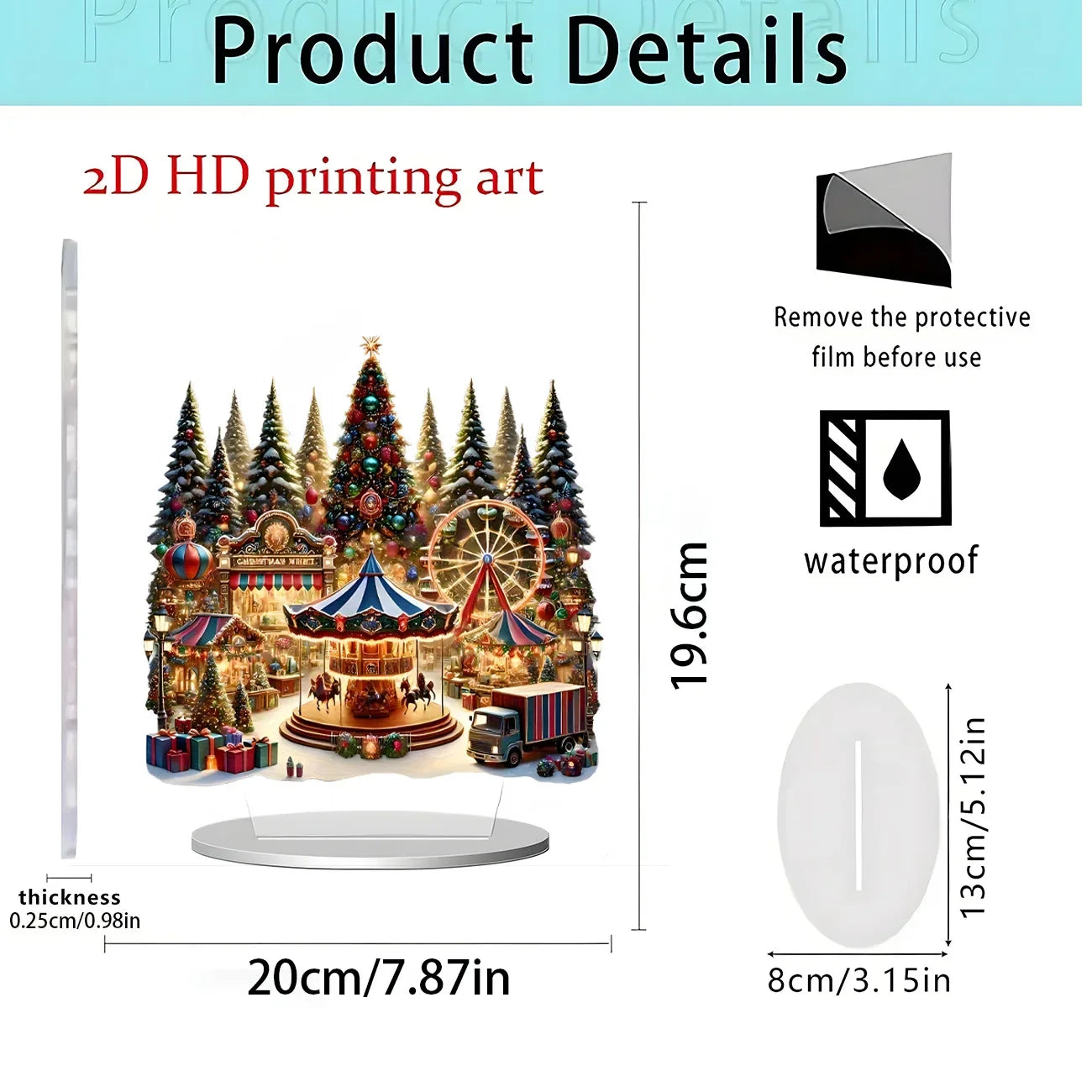 Christmas series of gifts Home desktop decoration 2D acrylic handicraft ornament