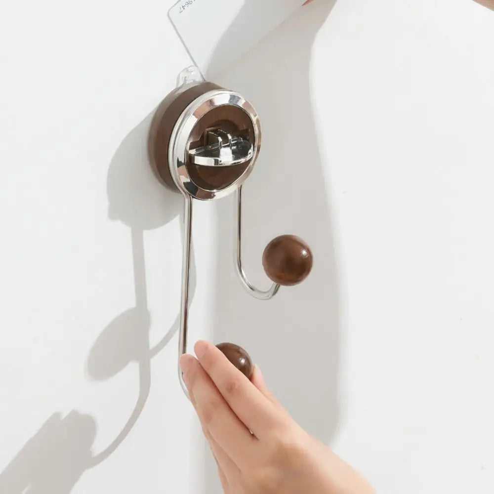 Household Removable Suction Cup Hooks Double Hooks Vacuum Shower Hooks Organizer Storage Wall Hanger Kitchen Bathroom