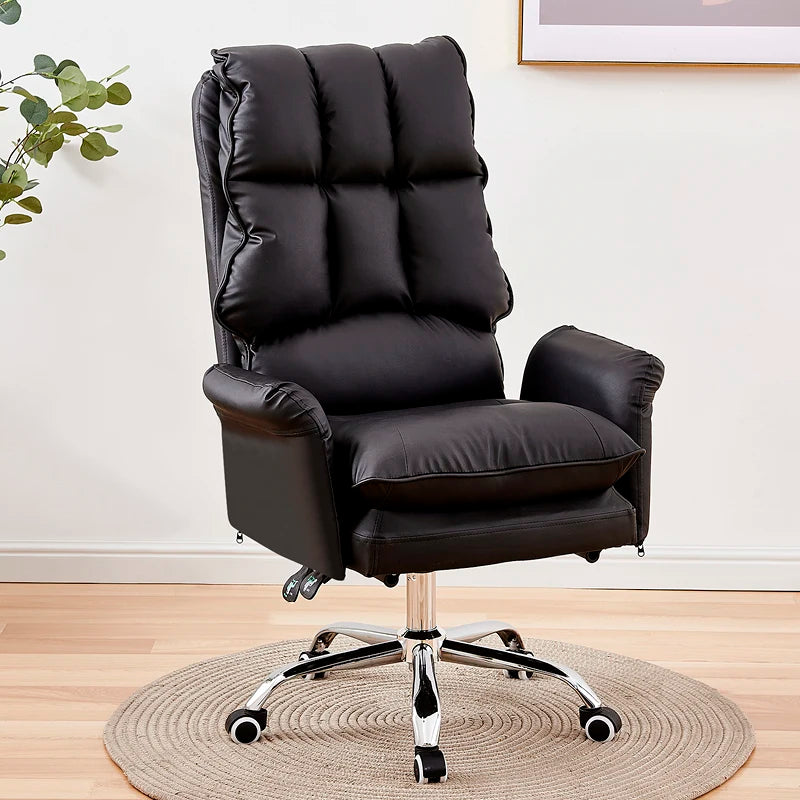 2025 New gaming chair pink office computer chair comfortable soft  gamer chair PU Leather chair Rotating recliner with footrest