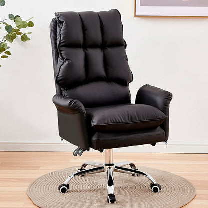 2025 New gaming chair pink office computer chair comfortable soft  gamer chair PU Leather chair Rotating recliner with footrest