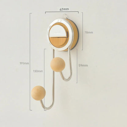 Household Removable Suction Cup Hooks Double Hooks Vacuum Shower Hooks Organizer Storage Wall Hanger Kitchen Bathroom