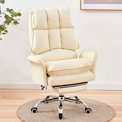 2025 New gaming chair pink office computer chair comfortable soft  gamer chair PU Leather chair Rotating recliner with footrest