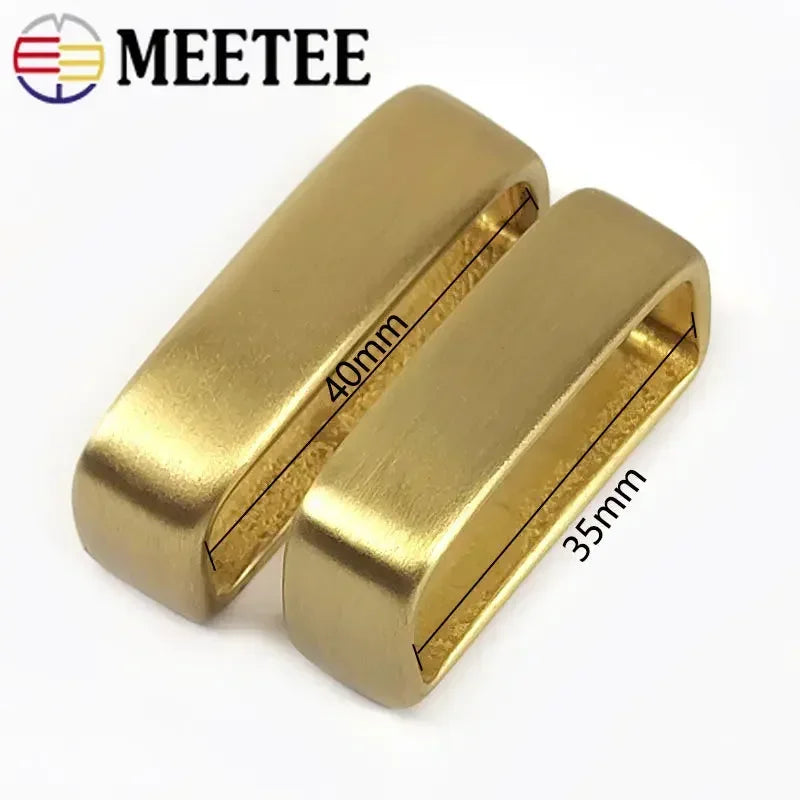 35-40mm Metal Pure Copper Belts Loops Hook Solid Brass O D Ring Belt Buckle for Men's Clothing Craft DIY Hardware Accessories
