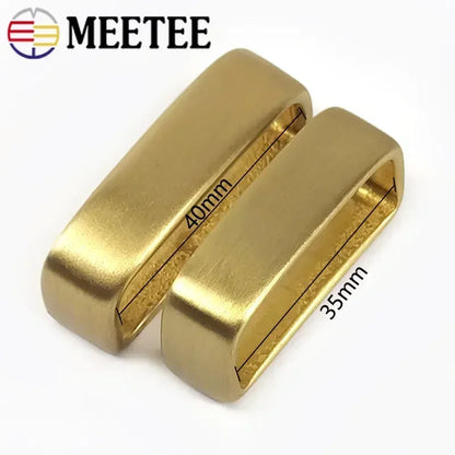 35-40mm Metal Pure Copper Belts Loops Hook Solid Brass O D Ring Belt Buckle for Men's Clothing Craft DIY Hardware Accessories