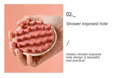 Household Hair Cleaning Shampoo Comb with Handle, Wet and Dry Massage, Silicone, Does Not Hurt The Head