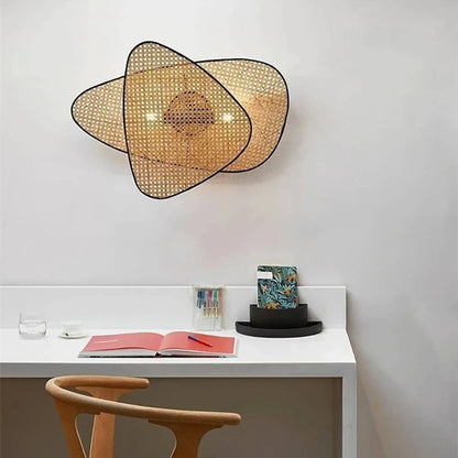 French Design Hand Made Screen Rattan Chandelier for DiningLiving Room Suspension Home Decor Lamp Indoor Lighting Factory Outlet