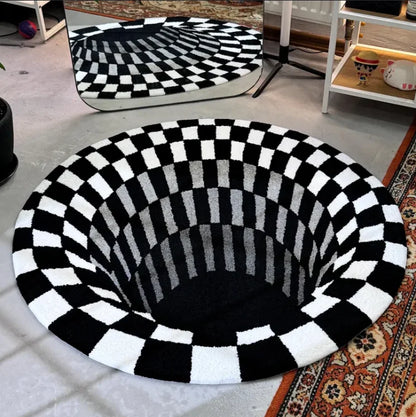 3D Rug Round Rug Big Crack Rug Deep Hole Rugs Illusion Rug Huge Crack Rug Optical Illusion Rug Water Rug 3D Look Crack Rugs