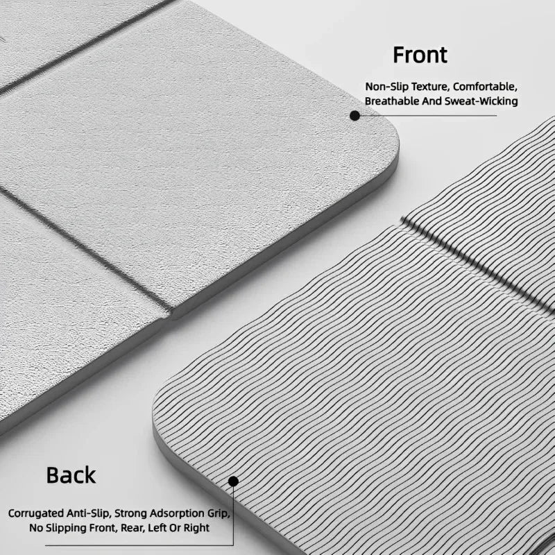 ...Ecological, Tpe, Folding Yoga Mat, for Travel, Physical Exercise, Double-sided, Anti-slip, Pilates and Floor Exercise...