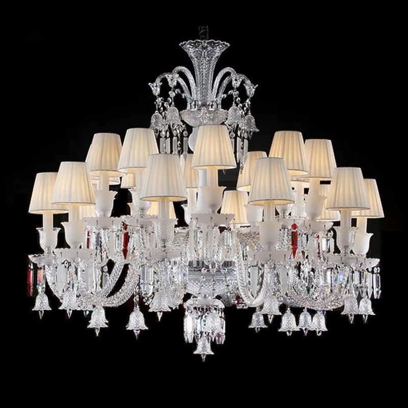 Living Room Chandelier Large Hotel Wedding Luxury Crystal Ceiling Lustre Led Crystal Pendant Light Hotel villa Palac Fixture