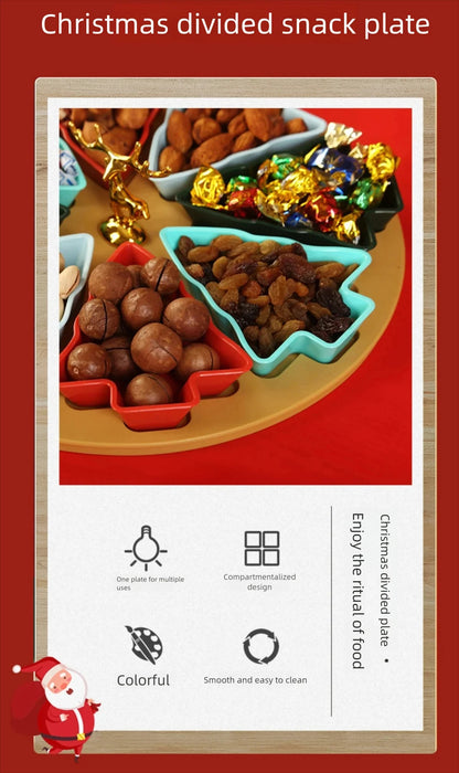 Christmas tree fruit tray, grid fruit tray, household dried fruit tray, snack tray, fruit tray, living room creative high aesthe