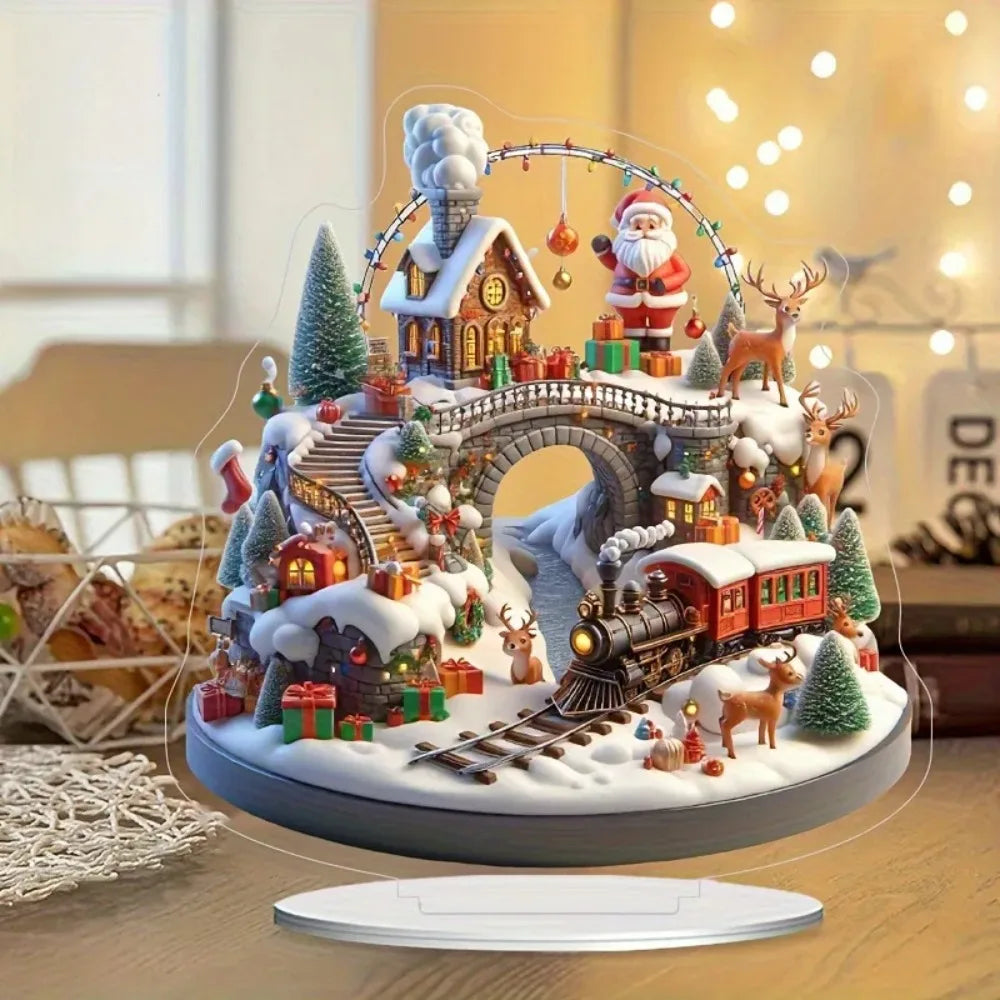 Christmas series of gifts Home desktop decoration 2D acrylic handicraft ornament