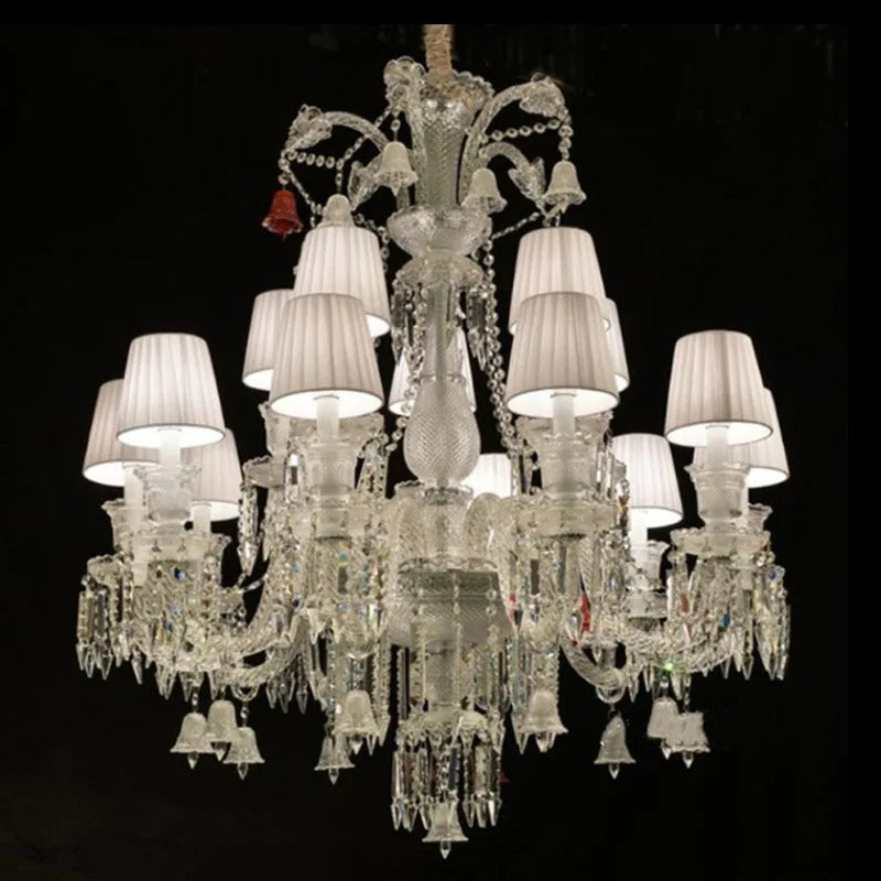 Living Room Chandelier Large Hotel Wedding Luxury Crystal Ceiling Lustre Led Crystal Pendant Light Hotel villa Palac Fixture