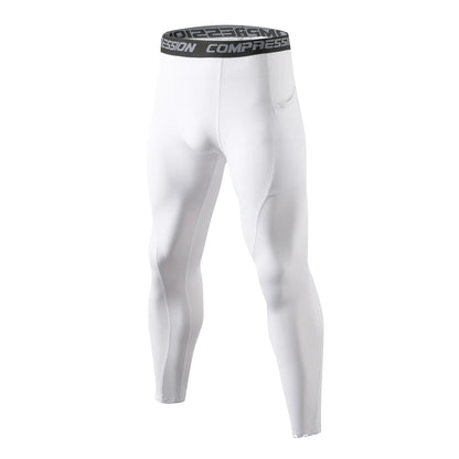 Compression Pant Men Training Gym Leggings with Pockets Running Tights Fitness Basketball Jogging Workout Trouser Polyester