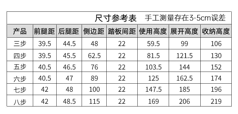 Household  Indoor  Folding  Telescopic  Herringbone  Portable  Four-step  Stairs Carbo