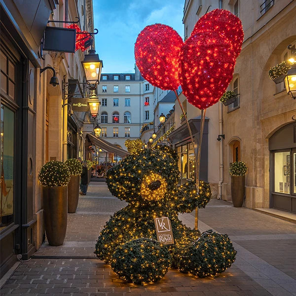 Christmas Holiday Commercial Street Decoration Popular 3D LED Christmas Teddy Bear Lights