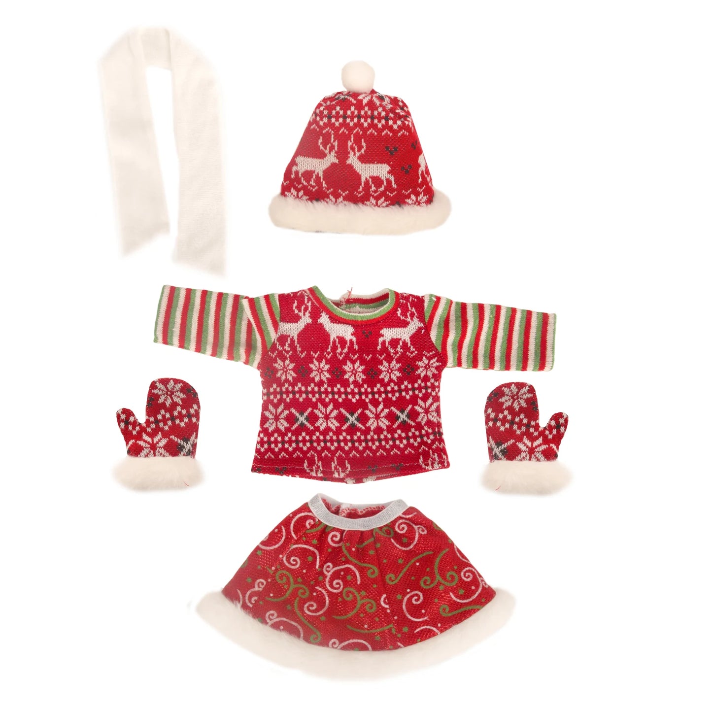 Christmas Doll Clothes Suit For American 18 Inch Girl Doll Cute Outfit Dress Seet For 43Cm Baby New Born&Our generation Doll Toy