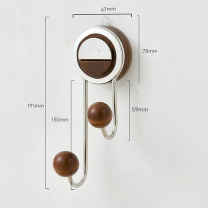 Household Removable Suction Cup Hooks Double Hooks Vacuum Shower Hooks Organizer Storage Wall Hanger Kitchen Bathroom