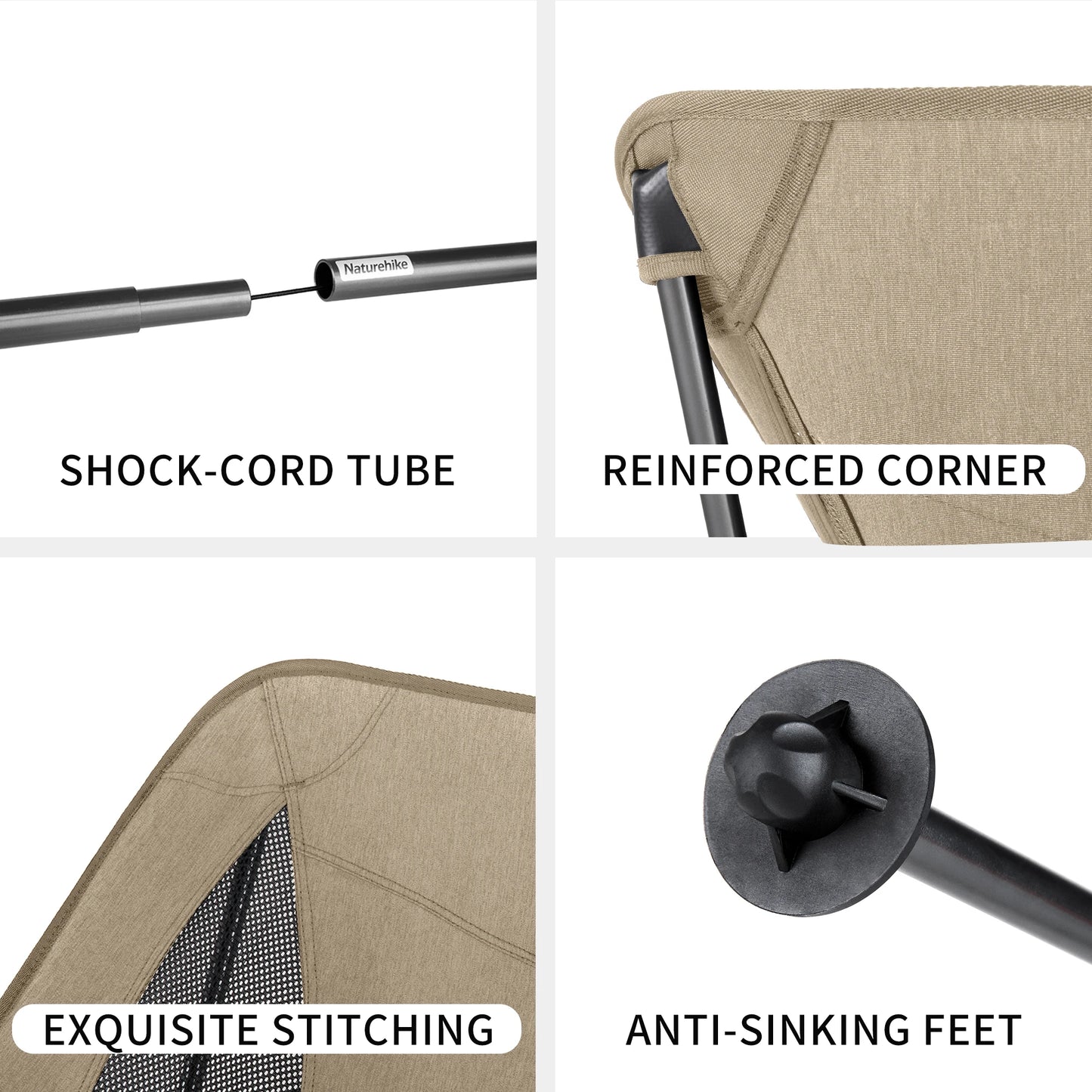 Naturehike Camping Chair L04 Folding Fishing Chair Ultralight Portable Aluminum Alloy Moon Chair Outdoor Picnic Relax Chair