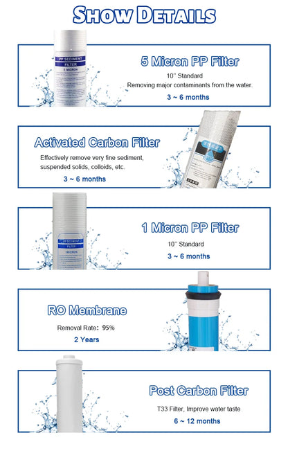 Household Water Desalination Plant Home Water Purifier Machine Water Purification System