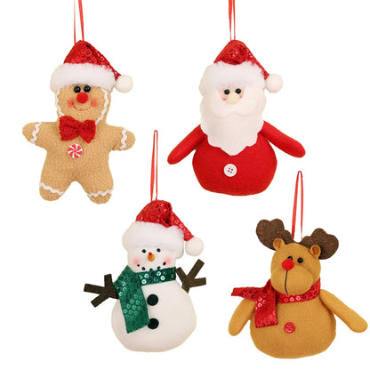 Christmas Tree Ornaments Xmas Decorative Hanging Ornaments Santa Reindeer Snowman For Holiday Party Decor Kids Gifts