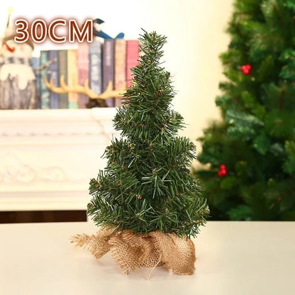 20cm/30cm Mini Green Christmas Tree DIY Decorative Tree Home Decoration Desktop Accessories Tools Christmas Home Party Decor