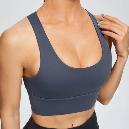Gym Push Up Bra Women Sports Bra Back Closure High Impact Workout Sport Top Crop Fitness Wear For Yoga Gym Brassiere Sportswear