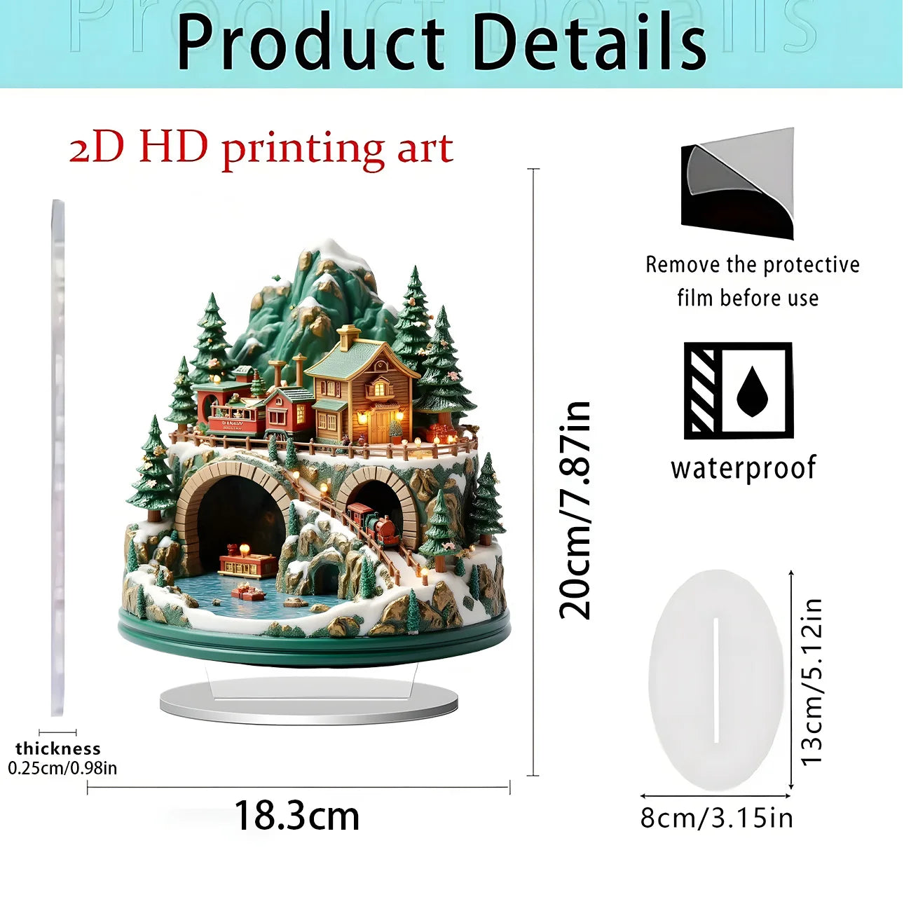 Christmas series of gifts Home desktop decoration 2D acrylic handicraft ornament