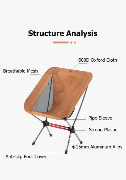 Naturehike Camping Chair Ultralight Portable Folding Chair Travel Backpacking Relax Chair Picnic Beach Outdoor Fishing Chair