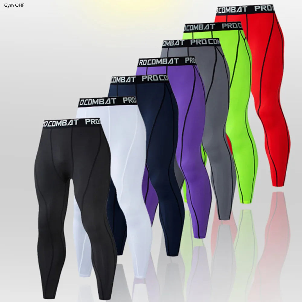Gym Fitness T shirt Men's Short Sleeve Summer Boxing Jersey Legging Men Rashguard Compression Pants Quick Dry Tight T-shirts Men