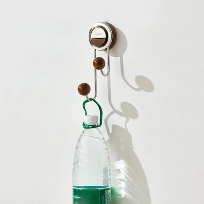 Household Removable Suction Cup Hooks Double Hooks Vacuum Shower Hooks Organizer Storage Wall Hanger Kitchen Bathroom