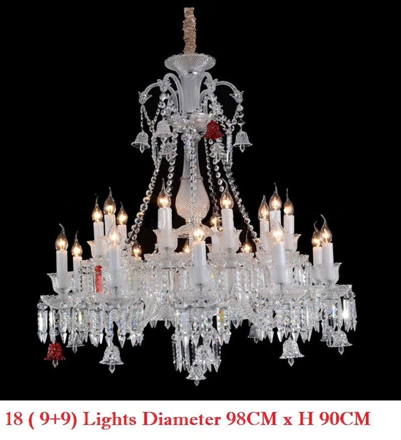 Living Room Chandelier Large Hotel Wedding Luxury Crystal Ceiling Lustre Led Crystal Pendant Light Hotel villa Palac Fixture