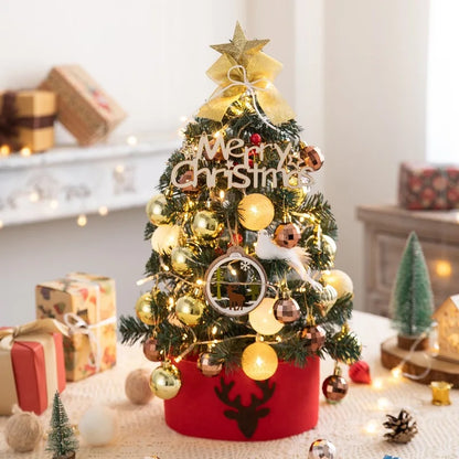 Christmas Decoration 45/60cm Christmas Tree Desktop Small Tree Ornaments New Year Navidad Gift Christmas Festival Party Supplies