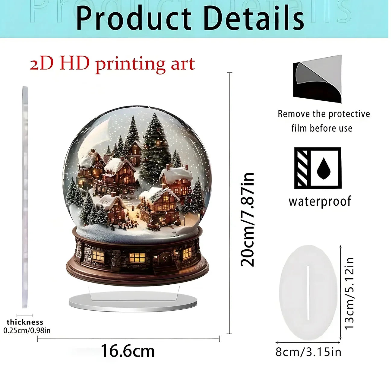Christmas series of gifts Home desktop decoration 2D acrylic handicraft ornament