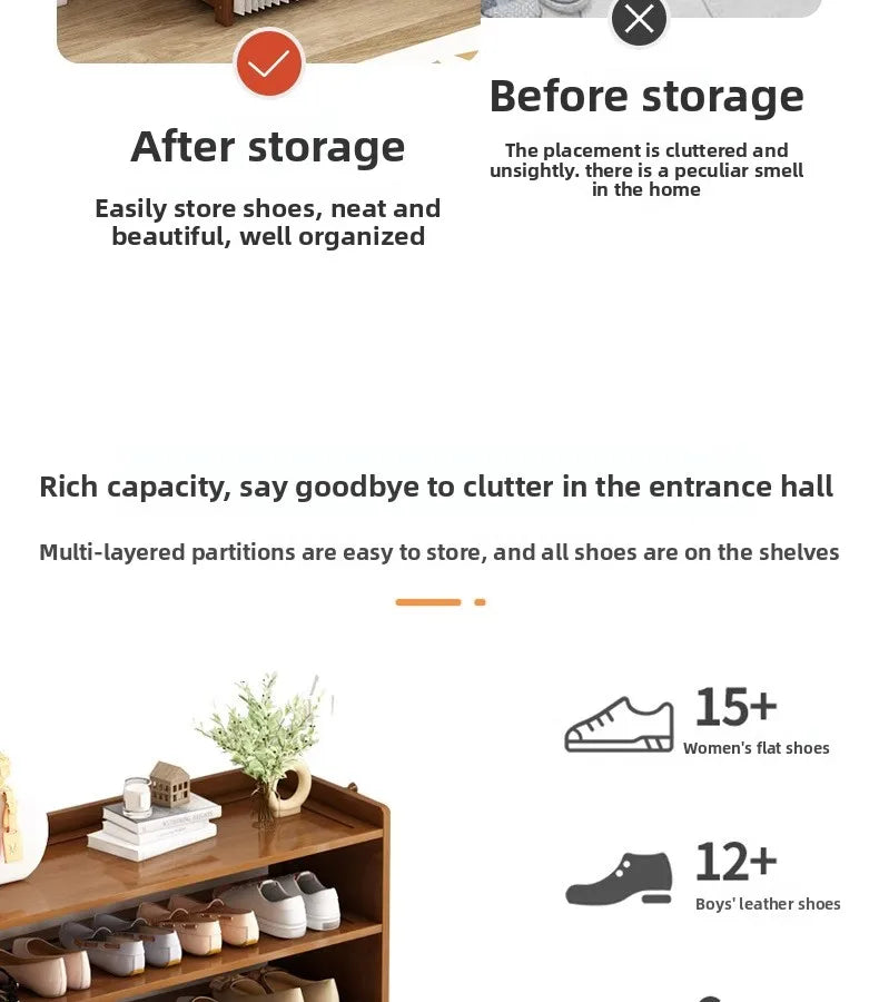 Household shoe cabinet, shoe storage rack, simple shelf, large-capacity shoe rack.