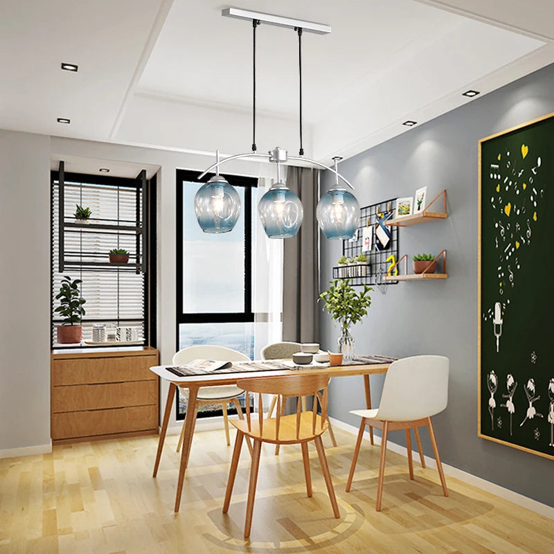 Nordic Chandelier For Foyer Dining room Bar Kitchen Island hanging chandelier Art Decor glass bubble chandelier