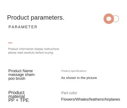 Household Hair Cleaning Shampoo Comb with Handle, Wet and Dry Massage, Silicone, Does Not Hurt The Head