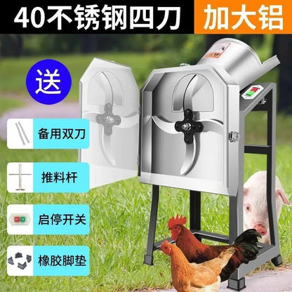 Household Electric Forage Chopper, Small Feed Grinding Machine for Cattle, Sheep, Chicken & Pig Breeding, Efficient Hay Shredder