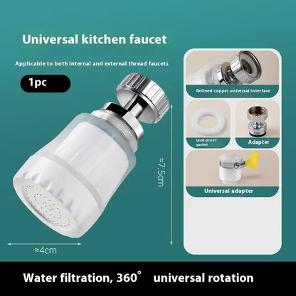 Household Vari-angle Faucet Water Filter for Kitchen and Bathroom Utility