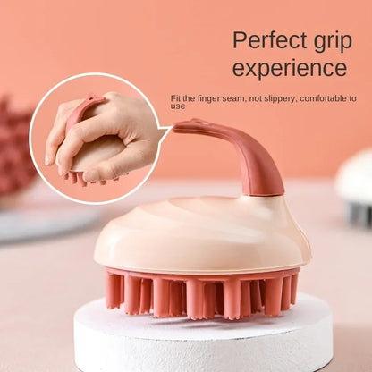 Household Hair Cleaning Shampoo Comb with Handle, Wet and Dry Massage, Silicone, Does Not Hurt The Head