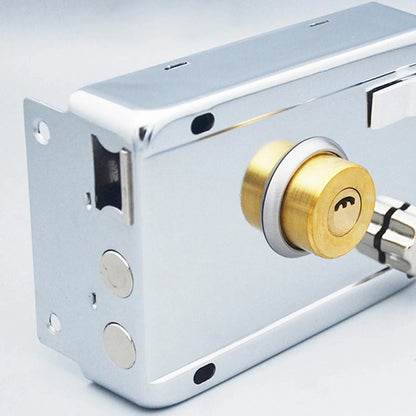 Household Lock Exterior Door Padlocks Gate Insurance Household Lock Kit Vintage  with Deadbolt Cylinder Key Household Lock