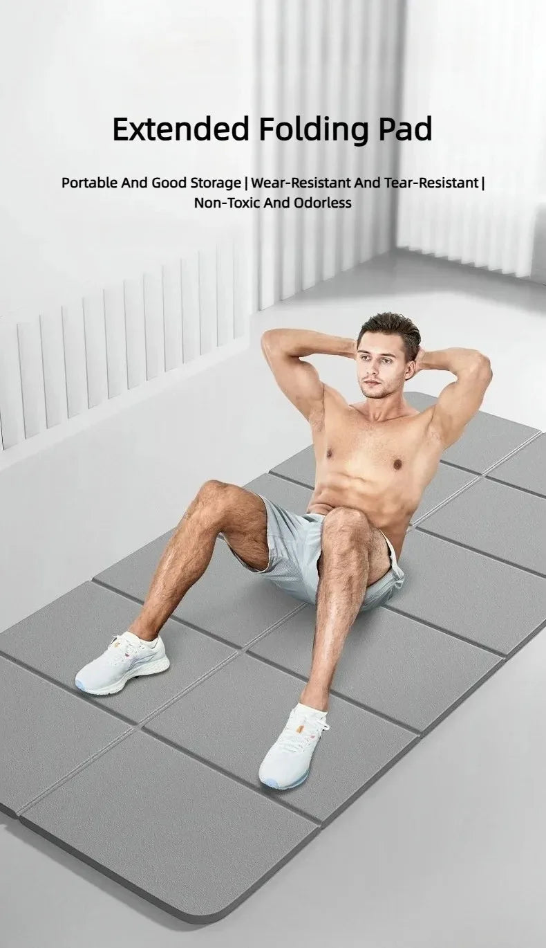 ...Ecological, Tpe, Folding Yoga Mat, for Travel, Physical Exercise, Double-sided, Anti-slip, Pilates and Floor Exercise...