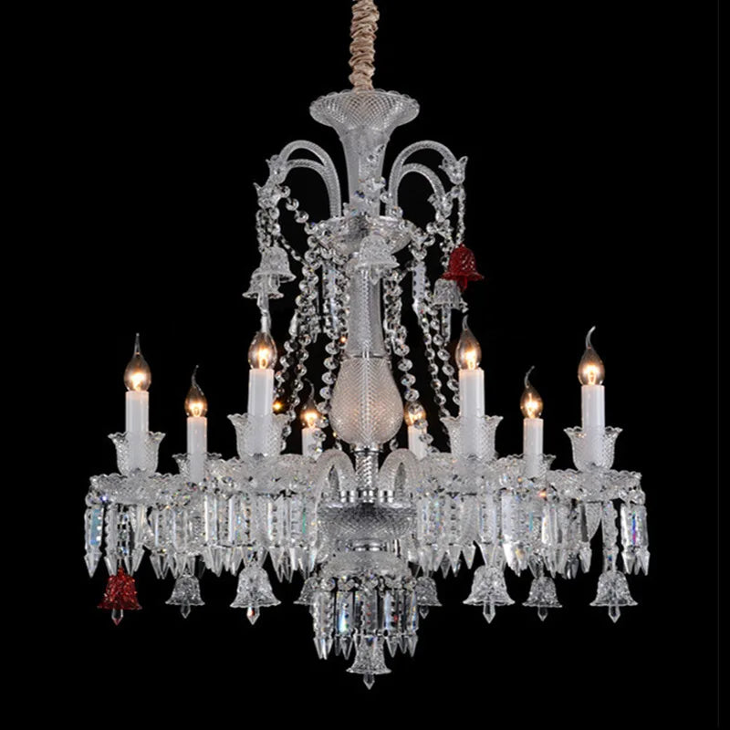 Living Room Chandelier Large Hotel Wedding Luxury Crystal Ceiling Lustre Led Crystal Pendant Light Hotel villa Palac Fixture