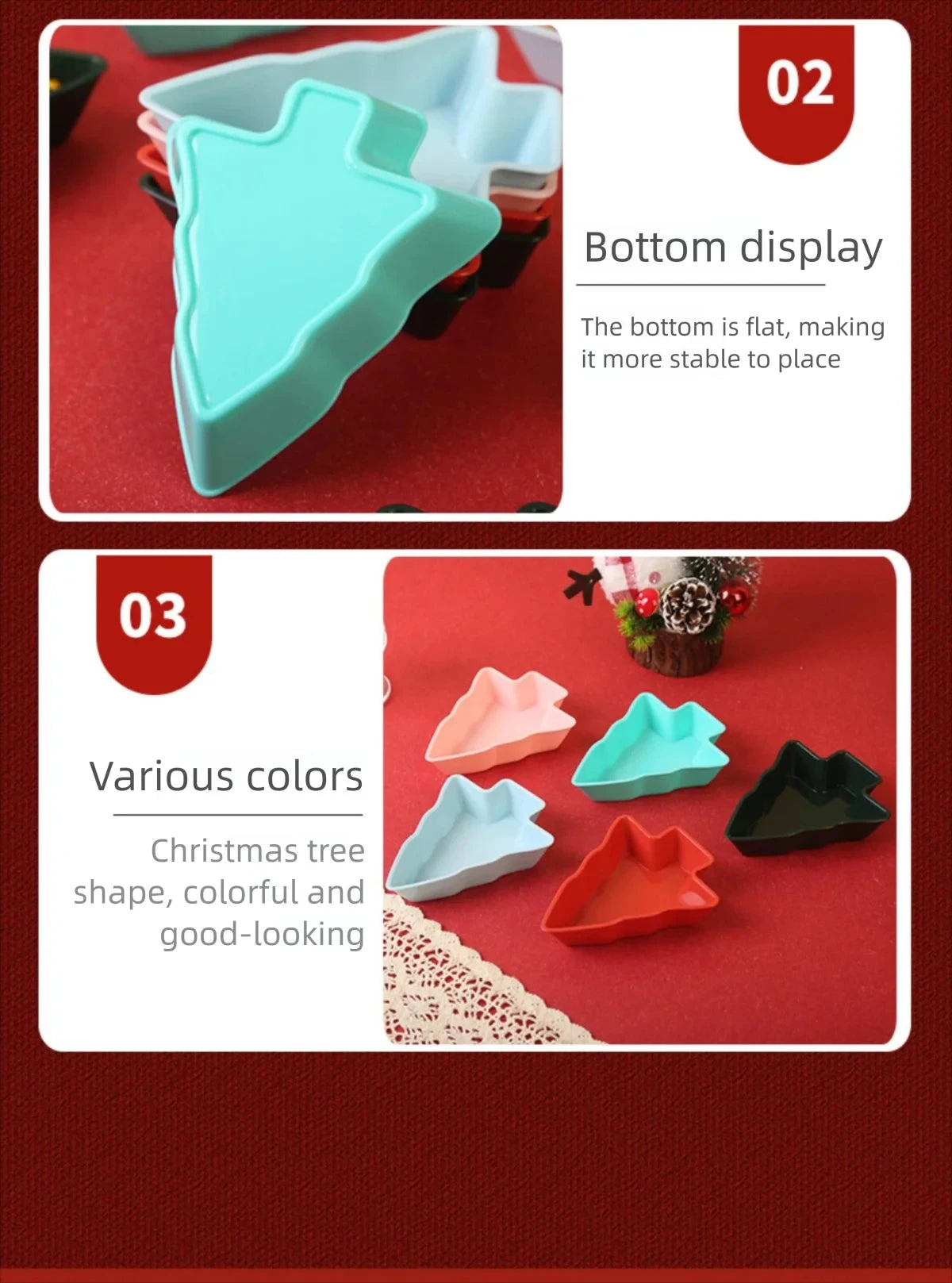 Christmas tree fruit tray, grid fruit tray, household dried fruit tray, snack tray, fruit tray, living room creative high aesthe