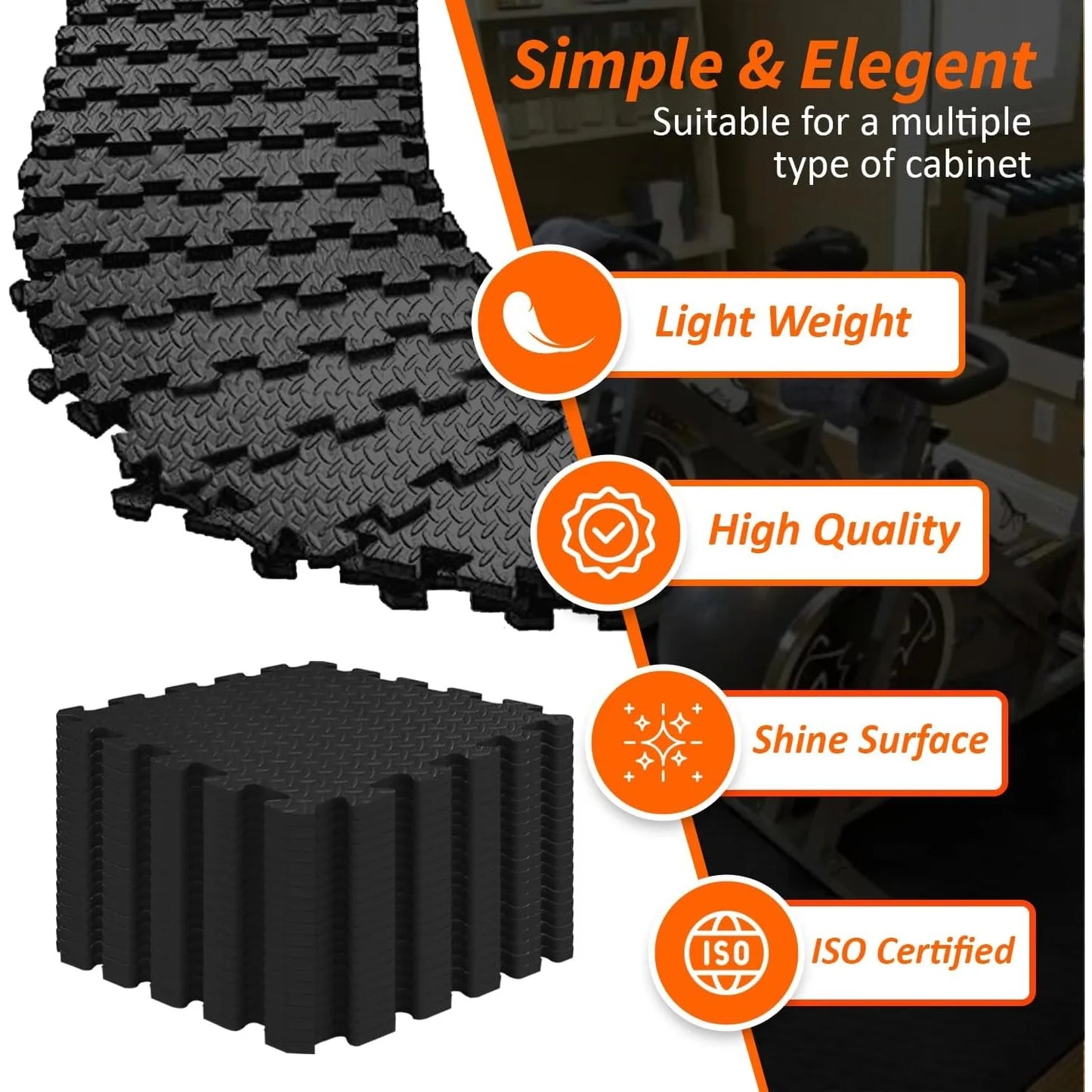 8/16/20-Piece Anti-slip and Shock-absorbing Fitness Mat Made of EVA Eco-friendly Material BPA-free Yoga Mat Suitable for Gyms