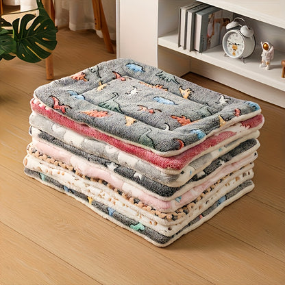 1 Ultra-Soft Comfortable Polyester Velvet Cartoon Animal Pattern Dog Mat, Suitable for Extra Small/Small/Medium/Large Various Sizes of Puppies and Adults, Dog Costume Halloween, Dog Christmas Clothes, Dog Christmas Outfit, Pu