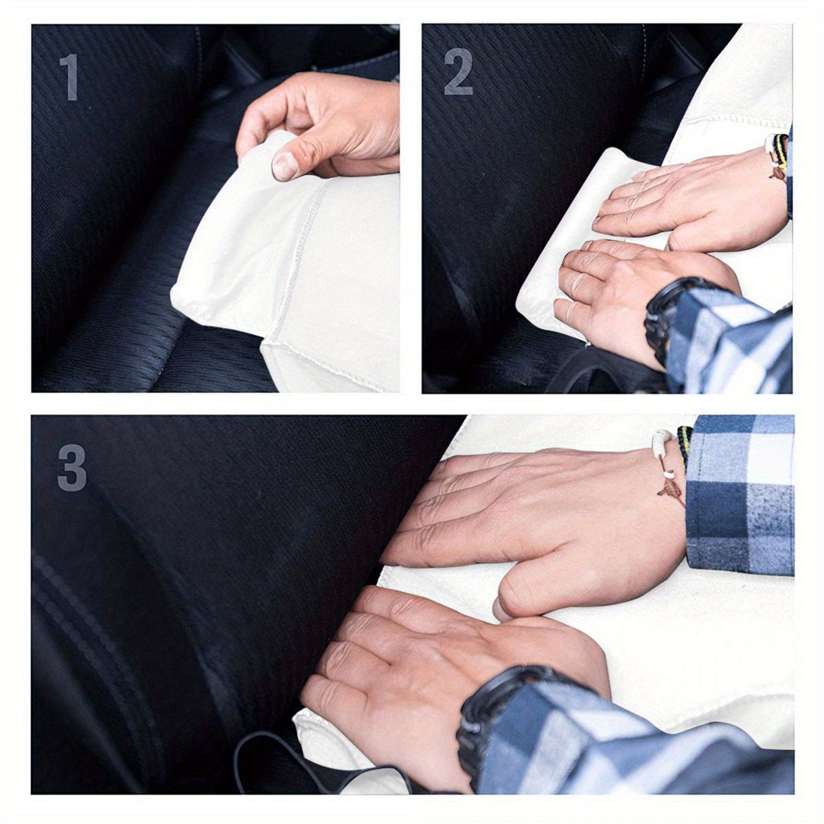 6-Piece Complete Car Decoration Kit - Soft Polyester Steering Wheel Cover, Center Console Pad, Cup Holder Coasters, and More - No Filler, Durable, and Easy to Clean Nightmare Before Christmas Accessories